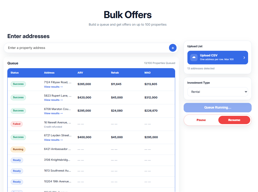 Dottid AI property analysis interface
